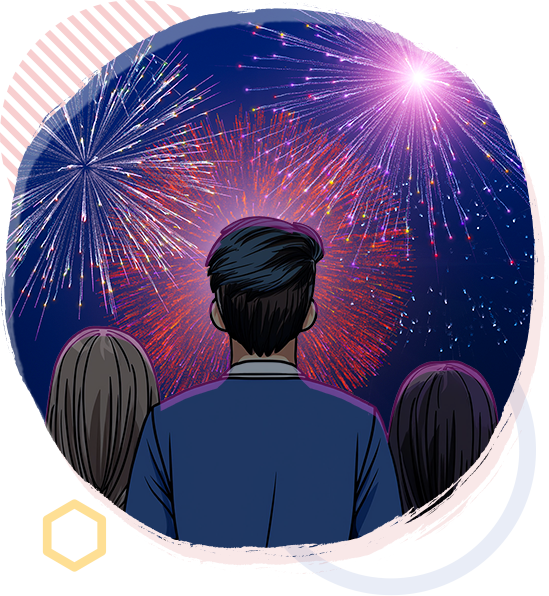 「長岡まつり大花火大会」の花火を楽しむ